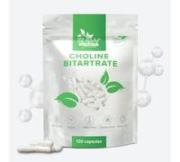 Choline Bitartrate 700 mg - 120 Capsules - High Strength Choline Supplement for Memory, Focus & Brain Health - Non-GMO, Gluten-Free - Made in EU - Raw Powders