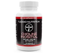 Choline + Inositol Supplement 900mg - Brain & Liver Support, Metabolism & Energy - 70 Vegan Easy-Swallow Capsules (2+ Month Supply) - Non-GMO, Gluten-Free