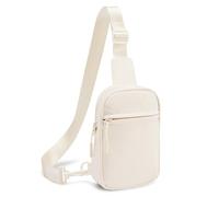 CHOLISS Small Sling Bag for Women and Men, Crossbody Bags Trendy Fanny Packs Chest Bag with Extended Strap, A02 Beige, S, Small Sling Bag