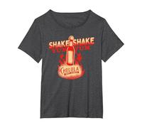 Cholula Shake Shake Yum Yum Hot Sauce T-Shirt, Women's Plus, Dark Heather Grey, 6X