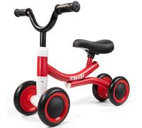 CHOLY Baby Balance Bike 1 Year Old, 4 Wheels Baby Bike for 12-24 Months Toddler Boys Girls, Kids 1st Birthday Gift Indoor Outdoor - Red