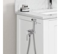 Chomely Warm Water Handheld Bidet Sprayer for Toilet, Mounted on Bathroom Vanity, Cloth Diaper Jet Sprayer Attachment for Feminine Wash, Muslim, Ducha Para Toilet, Pet Shower, Brushed Nickel