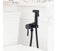 Chomely Warm Water Handheld Bidet Sprayer for Toilet, Mounted on Bathroom Vanity, Cloth Diaper Jet Sprayer Attachment for Feminine Wash, Muslim, Ducha para Toilet, Pet Shower, Matte Black