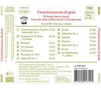 CHOMINCIAMENTO DI GIOIA: VIRTUOSO DANCE-MUSIC FROM THE TIME OF BOCCACCIO'S DECAM