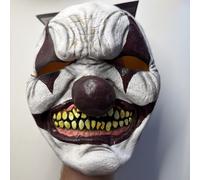 Chomp Clown Mask Halloween Carnival Circus Horror Nose White Horror Evil New Pro