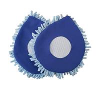 CHOMP! Microfiber Mop Refill Pack: 5 Minute CleanWalls 2-pak Giant Noodle Blue Duster Reusable Washable, Window/Door Frame Cleaner and Baseboard Dusts - Dry Dusting Pads
