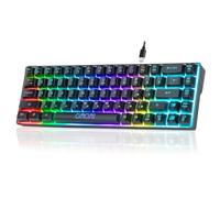 CHONCHOW 60% Gaming LED Keyboard RGB 68 Keys Layout Wired Keypad with 10 Preset Effects Mechanical Switch Feel Compatible with PC Mac Linux Xbox one PS4 PS5