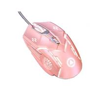 CHONCHOW Wired Gaming Mouse, 3200 DPI Optical Sensor, RGB Lighting, 6 Mechanical Buttons, Ergonomic, Compatibility, Lightweight & Durable Mouse for PC/Laptop/Mac- (Multiple Color) (Pink)