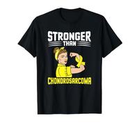 Chondrosarcoma Warrior Stronger Than Chondrosarcoma Value Graphic T-Shirt, Men, Black, XL