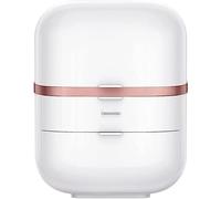 CHONGHAN Mini Fridge 22 Liter Beauty Fridge with 2 Drawer Cooler and Warmer Skincare Fridge for Skincare Bedroom and Travel Mini Fridge for Room with Glass Door