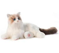 Chongker Realistic Companion Robot Cat Stuffed Animals For The Elderly | Handmade Robotic Cat With Voice Interactive, Heartbeat & Purring, By Custom Beloved Pet's Name To Soothe Emotions For Senior