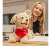 Chongker Realistic Companion Robot Dog Stuffed Animals For The Elderly | Handmade Robotic Dog With Voice Interactive, Heartbeat & Purring, By Custom Beloved Pet's Name To Soothe Emotions For Senior
