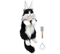 Chongker Stuffed Realistic Cat Plush Backpack, Cute and Soft Cat Shaped Backpack with Detachable Straps, Enough Room to Hold Keys, Wallet & Cosmetics, Gifts for Girls & Women