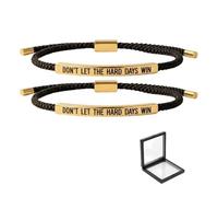 ChongKuan 2 Pack Don't Let The Hard Days Win Bracelet, Don't Lass Die Harten Tage Nicht Gewinnen Inspirational Bracelets, Motivational Bracelet, Eine Grösse, 1, 1