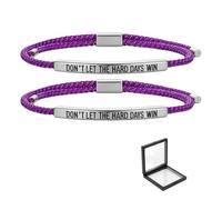 ChongKuan 2 Pack Don't Let The Hard Days Win Bracelet, Don't Lass Die Harten Tage Nicht Gewinnen Inspirational Bracelets, Motivational Bracelet, Eine Grösse, 1, 1