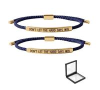 ChongKuan 2 Pack Don't Let The Hard Days Win Bracelet, Don't Lass Die Harten Tage Nicht Gewinnen Inspirational Bracelets, Motivational Bracelet, Eine Grösse, 1, 1
