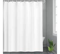 chongning Solid Colour Shower Curtain Mildew Resistant and Water Repellent, Easy Dry Shower Curtain with Hooks, Made of PEVA 180 x 180cm for Wet Rooms, Shower, Bath