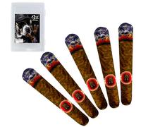 Chongqile Cigarette Dog Toy, 5 Pack Squeaky Toys with a Box, Funny Interactive Giggle Sound Plush Dog Toys, Squeaky Cigar Toys for Small to Medium Breed, Pet Chew Toys Puppy Gift Dog Accessories