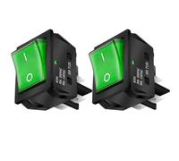 ChongYue Power Switch On/Off Button Replacement, Green, 2 Pack, compatible with Numatic Henry Hoover Hetty James George Edward HVR200/NRV200/VNR200/CVC370/GVE370