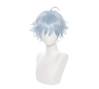 Chongyun Cosplay Wig Game Genshin Impact Chong Yun Light Blue Short Synthetic Hair Wigs Halloween Carnival Party Role Play