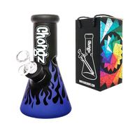 Chongz 20cm 7mm "Up in Flames" Flame Design Waterpipe bong (Blue)