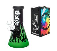 Chongz 20cm 7mm "Up in Flames" Flame Design Waterpipe bong (Green)