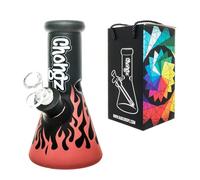 Chongz 20cm 7mm "Up in Flames" Flame Design Waterpipe bong (Orange)