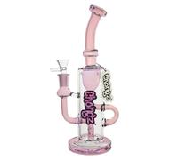 CHONGZ 26cm Tupelo 5mm Glass Percolator waterpipe bong in Purple, Pink or Milk Blue (Pink)
