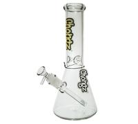 Chongz 30cm 5mm Glass "Solid Gone" Waterpipe bong with accents in Purple (Clear)