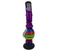 CHONGZ 40cm "Lean on Me" Acrylic Ice Twist Bong with Carb Hole (CHO192) (Purple)