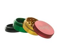 Chongz 50mm Dragon Fire Herb Grinder - Stylish Rasta Design, 4-Part Metal Construction for Smooth Grinding
