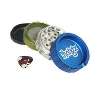 Chongz 60mm “Bonanza” 4-Part Aluminium Grinder - Blue, Silver, Green & Black Colour co-ordinated Chassis, with Aluminium Pyramid Style Teeth