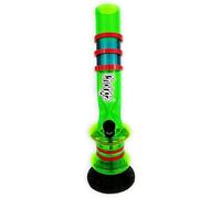 Chongz Acrylic 30cm “Breakfast Biscuit” Ice Notch Bong, Accent Colours Will be Varied & Unique, Choose Your Main Body Colour (Green)