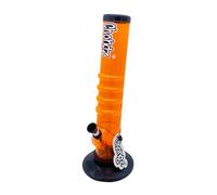 Chongz Acrylic 30cm "Don"t Ffffit" Straight Grip Bong, made from quality 3mm acrylic construction, lightweight and shatter-resistant (Orange)