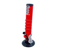 Chongz Acrylic 30cm "Don"t Ffffit" Straight Grip Bong, made from quality 3mm acrylic construction, lightweight and shatter-resistant (Red)