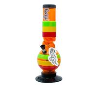 Chongz Acrylic 30cm “Lazy Jane” Ice Twist Bubble Bong Waterpipe, Accent Colours Will be Varied & Unique, Choose Your Main Body Colour (Orange)