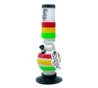 Chongz Acrylic 30cm “Lazy Jane” Ice Twist Bubble Bong Waterpipe, Accent Colours Will be Varied & Unique, Choose Your Main Body Colour (White)