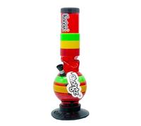Chongz Acrylic 30cm “Lazy Jane” Ice Twist Bubble Bong Waterpipe, Accent Colours Will be Varied & Unique, Choose Your Main Body Colour (Red)