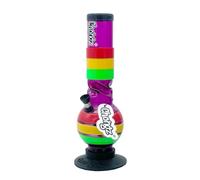 Chongz Acrylic 30cm “Lazy Jane” Ice Twist Bubble Bong Waterpipe, Accent Colours Will be Varied & Unique, Choose Your Main Body Colour (Purple)