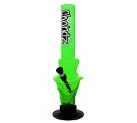 Chongz Acrylic 30cm "Pauls Toupe" Skull design Waterpipe Bong (Green)