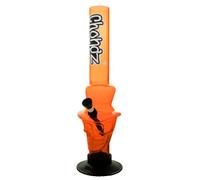 Chongz Acrylic 30cm "Pauls Toupe" Skull design Waterpipe Bong (Orange)