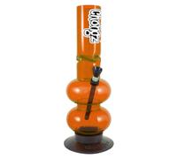 Chongz Acrylic 30cm “Snug Slacks” Ice Twist Double Bubble Bong, Made from high Quality 3mm Acrylic Construction, Lightweight and Shatter-Resistant (Orange)