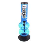 Chongz Acrylic 30cm “Snug Slacks” Ice Twist Double Bubble Bong, Made from high Quality 3mm Acrylic Construction, Lightweight and Shatter-Resistant (Light Blue)
