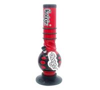 Chongz Acrylic 30cm “Spring Rain” Bubble Ice Twist Bong, artistic Design, made from high quality 3mm acrylic construction, lightweight and shatter-resistant (Red)