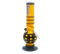 Chongz Acrylic 30cm “Spring Rain” Bubble Ice Twist Bong, artistic Design, made from high quality 3mm acrylic construction, lightweight and shatter-resistant (Gold)