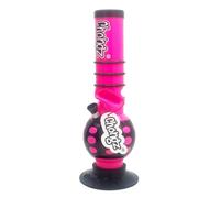 Chongz Acrylic 30cm “Spring Rain” Bubble Ice Twist Bong, artistic Design, made from high quality 3mm acrylic construction, lightweight and shatter-resistant (Pink)