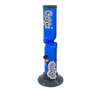 CHONGZ Acrylic 30cm "Thunderstorm" Straight Ice Twist Bong, made from quality 3mm acrylic construction, lightweight and shatter-resistant (Blue)