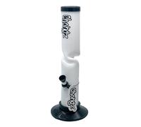 CHONGZ Acrylic 30cm "Thunderstorm" Straight Ice Twist Bong, made from quality 3mm acrylic construction, lightweight and shatter-resistant (White)