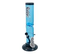 CHONGZ Acrylic 30cm "Thunderstorm" Straight Ice Twist Bong, made from quality 3mm acrylic construction, lightweight and shatter-resistant (Light Blue)