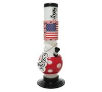 Chongz Acrylic 30cm "united state of america" Waterpipe bong, stands approximately 30cm tall, heavy duty rubber base with Chongz brand logo